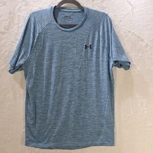 Under Armour Men's Heather Blue Short Sleeve Tech Tee Size Large